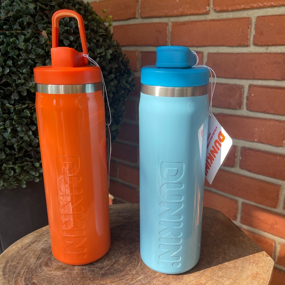 New DUNKIN Limited Edition STAINLESS HYDRATION BOTTLE WITH CARABINER • You Pick
